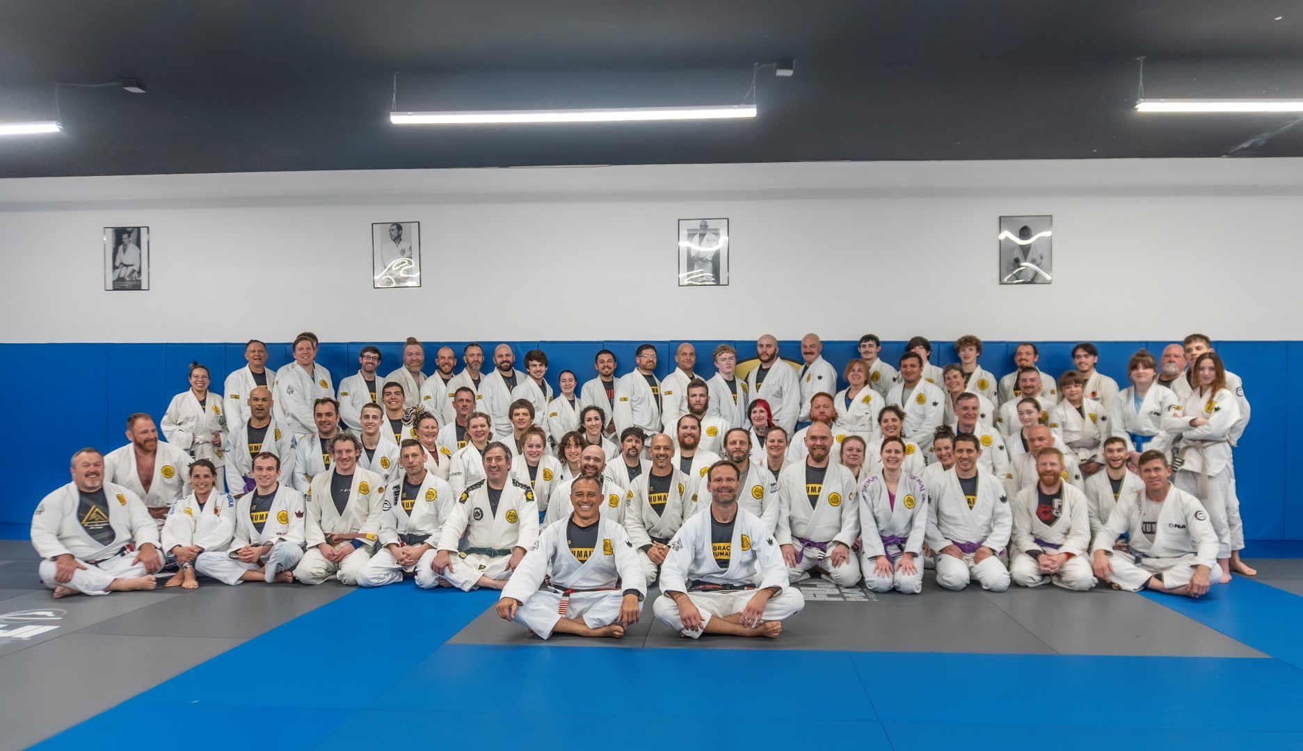 Adults Brazilian Jiu-Jitsu class training at Gracie Humaita Columbia